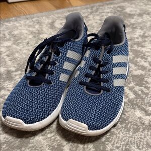 Adidas Blue and Gray Knit Sneakers